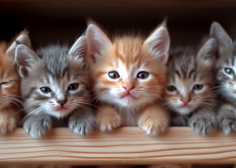 chats nouveaux nés en fond d'écran nouvelle génération interactive en 3D et 4K